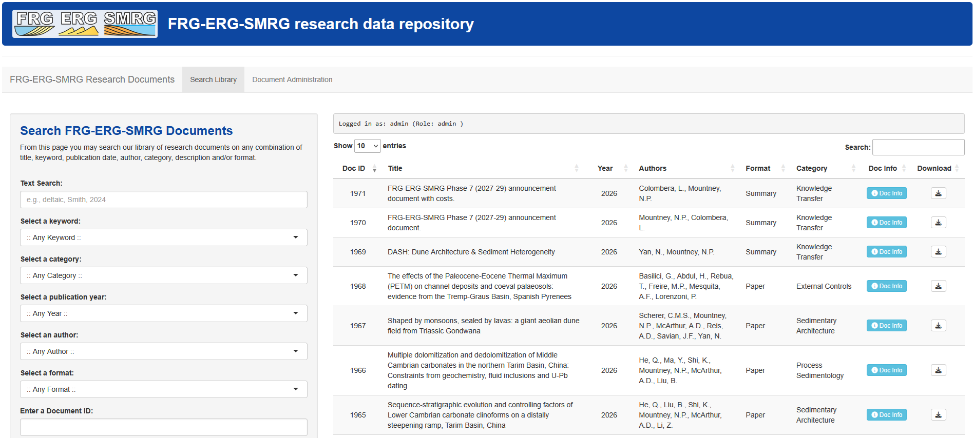 data repository interface
